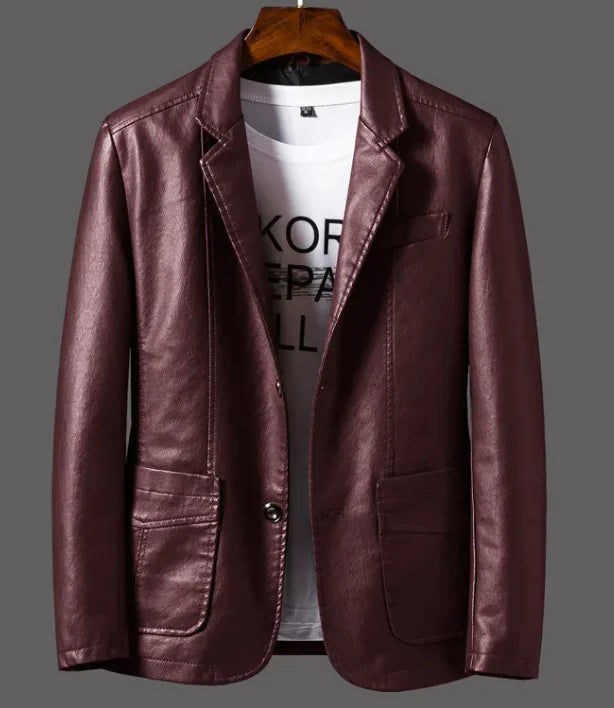 Leather Men's Autumn And Winter Jacket