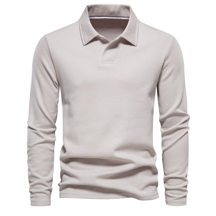 Fashion Lapel Long-sleeved Polo