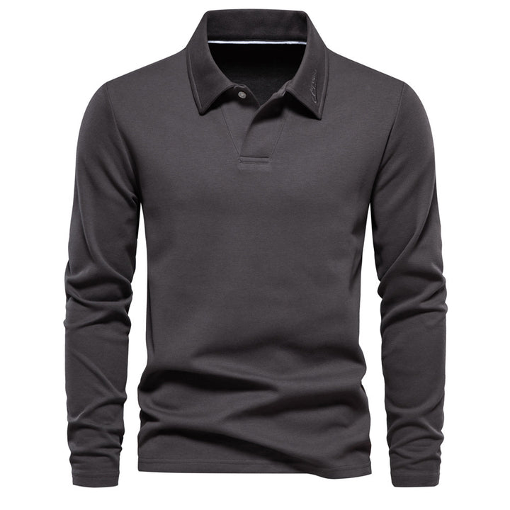 Fashion Lapel Long-sleeved Polo