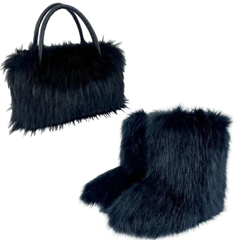 High-texture Raccoon Fur Handbag