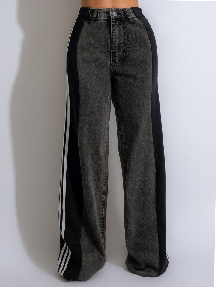 2024 Fashion Casual High Waist Elastic Straight Leg Trousers