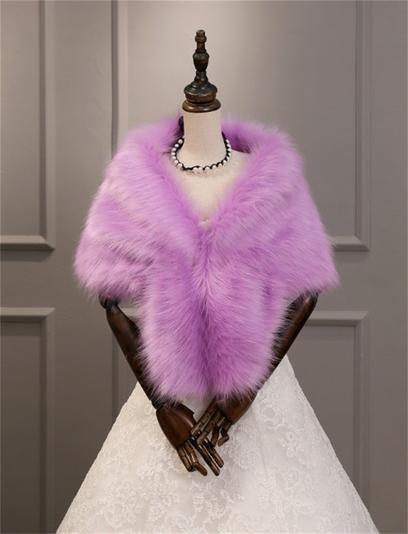 Women's Faux Fur Shawl