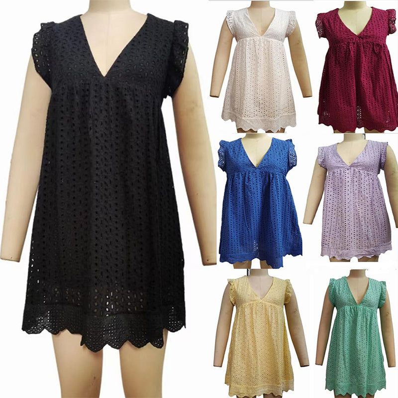 Lace Dresses With Pocket Summer Sleeveless