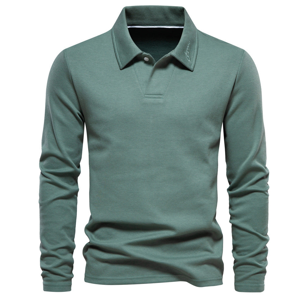 Fashion Lapel Long-sleeved Polo