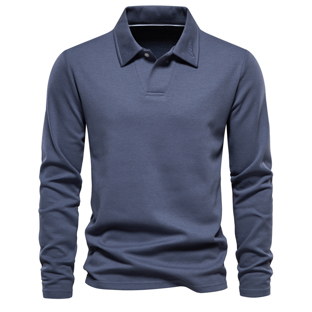 Fashion Lapel Long-sleeved Polo