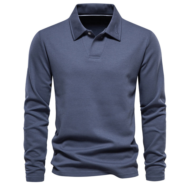 Fashion Lapel Long-sleeved Polo