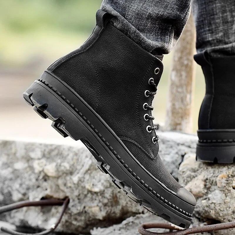 Black Warm Winter Men Boots