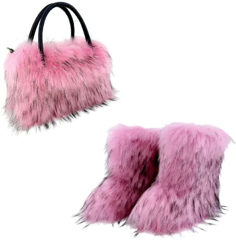 High-texture Raccoon Fur Handbag