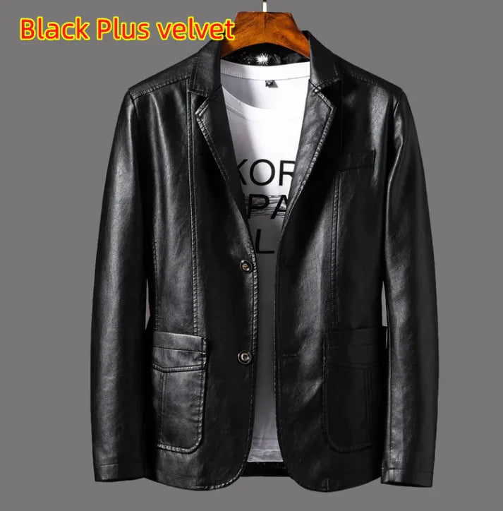 Leather Men's Autumn And Winter Jacket