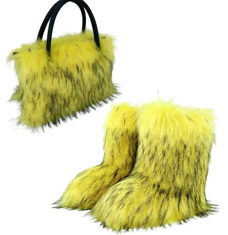 High-texture Raccoon Fur Handbag