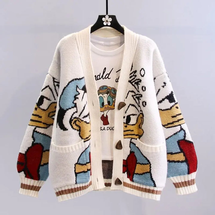 Women's Autumn Winter Cartoon Sweater Coat