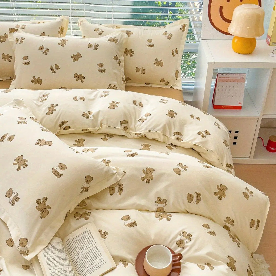 Cute Bear Bedding Set No Filler Ins Korean Style