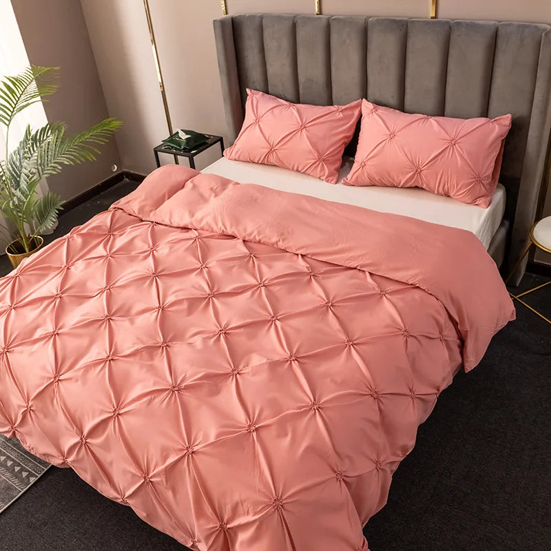 High Quality 3D Pinch Pleated Bedding Set