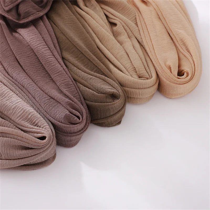 18 Colors Plain Soft Beathable Thin Polyester Hijabs