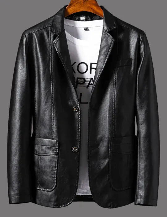 Leather Men's Autumn And Winter Jacket