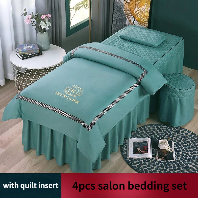 4pcs Beauty Salon Bed Cover Massage Spa