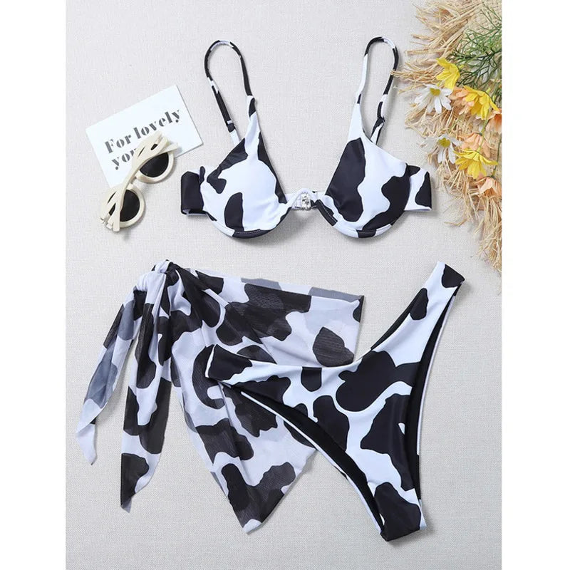 Sexy Bikinis Female Swimsuits Women's Three-Piece