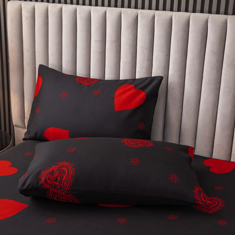 3pcs Printed sanding Bedding Set Duvet Cover Set Soft Bedding Printing Bed Linen Queen Size Bedding Set Without Sheet）