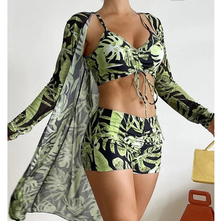 Female Swimwear Push Up For Beach Wear Three-Piece