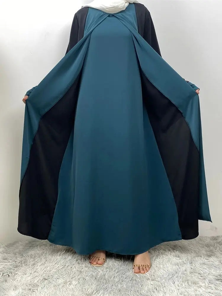 Abaya Luxury Splicing Fake Two Pieces