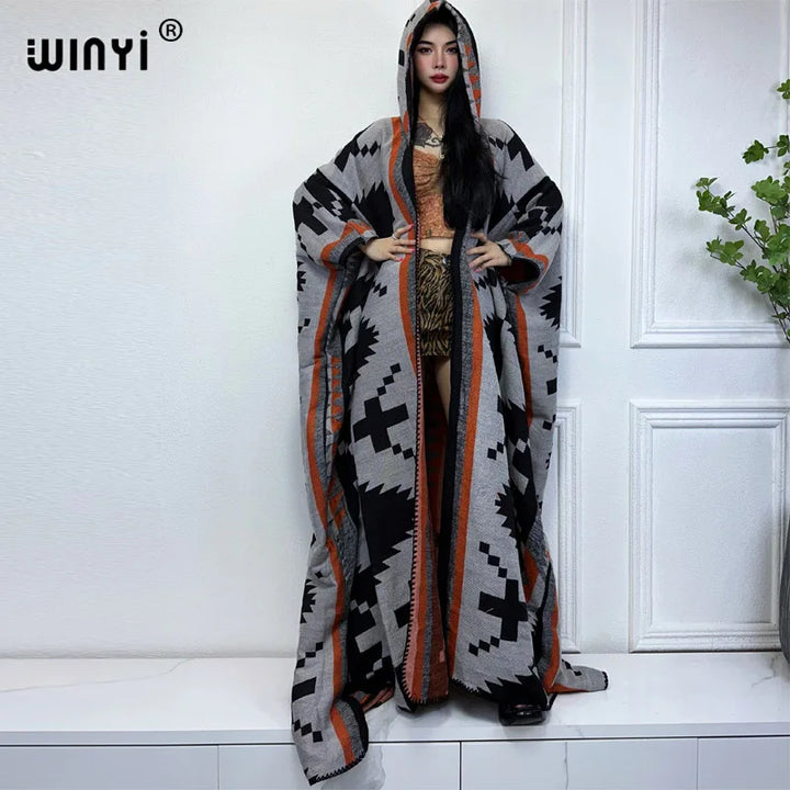 kaftan dress Hooded mop coat fashion Abaya