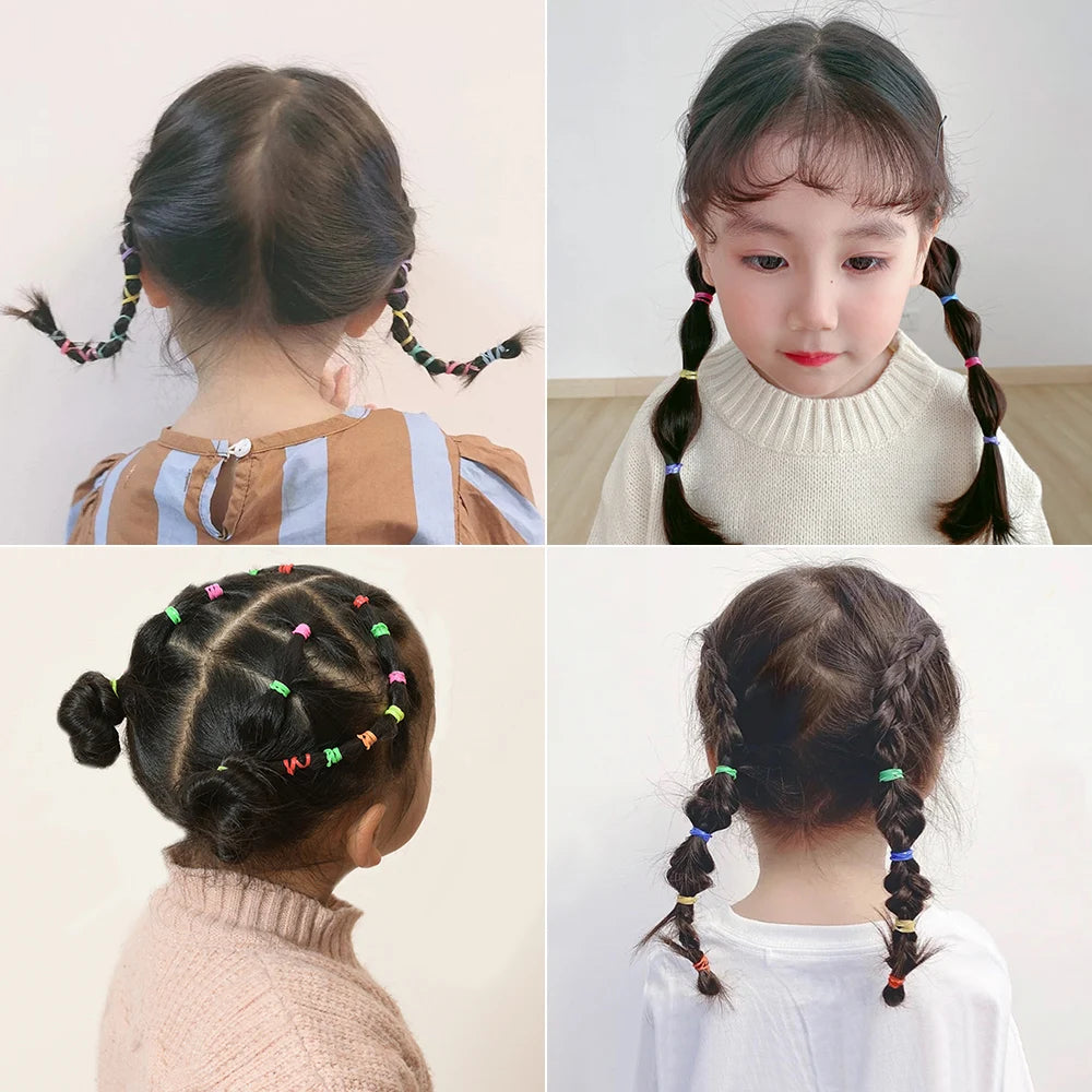 500/1000/2000pcs Girls Rubber Band Hair