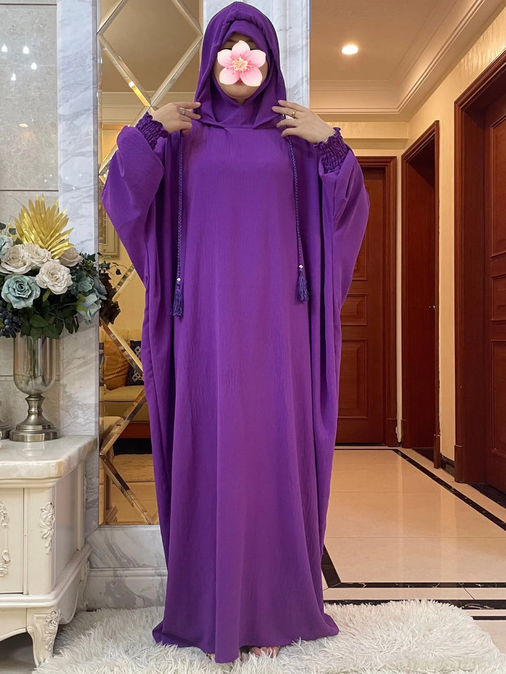 Muslim Two Hats Abaya Dubai Turkey Islam Prayer Clothes