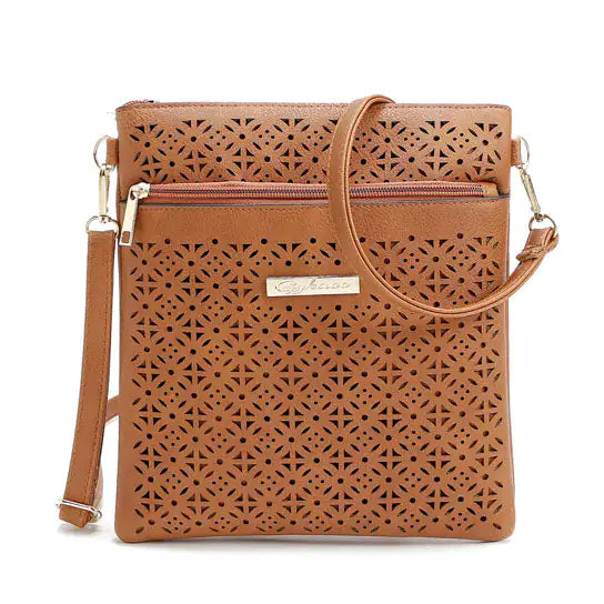 Handbag With Cutout Flower Design