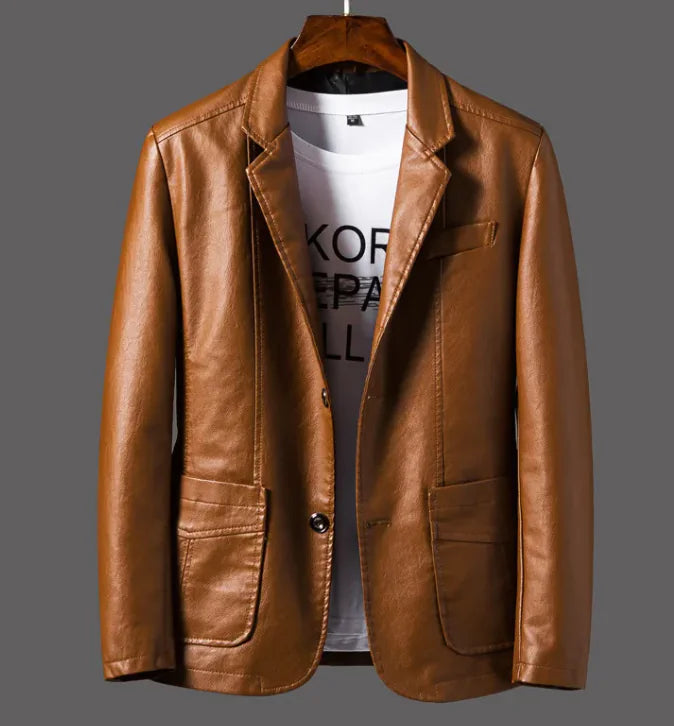 Leather Men's Autumn And Winter Jacket