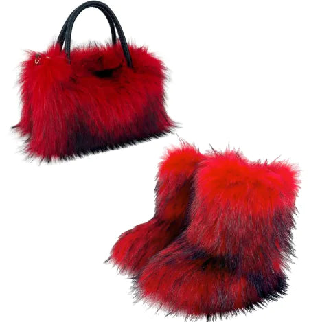 High-texture Raccoon Fur Handbag