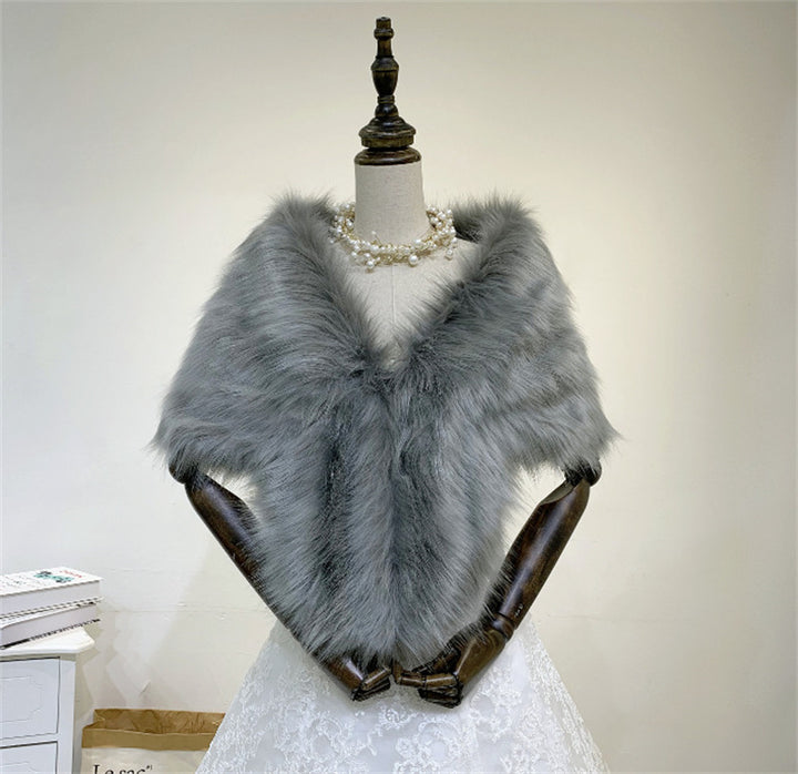 Women's Faux Fur Shawl