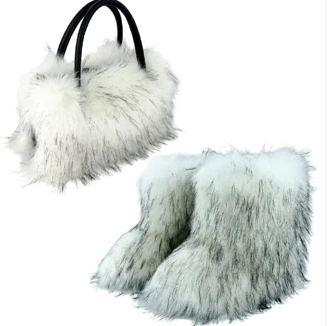 High-texture Raccoon Fur Handbag