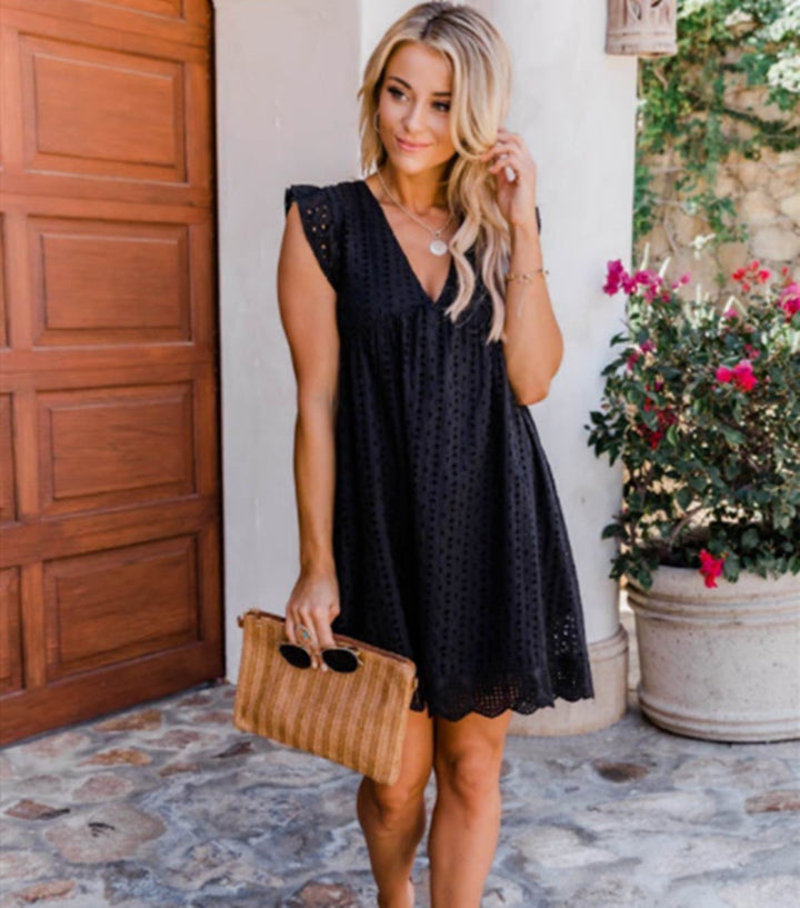 Lace Dresses With Pocket Summer Sleeveless