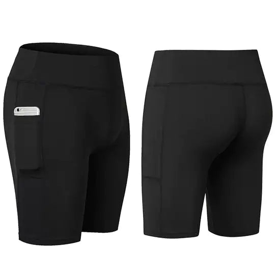 Yoga Shorts Stretchable With Phone Pocket