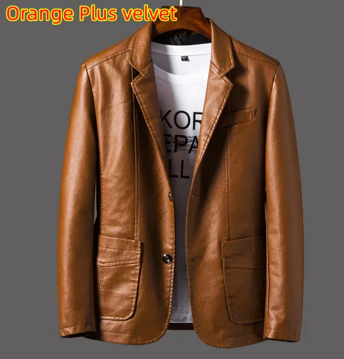 Leather Men's Autumn And Winter Jacket