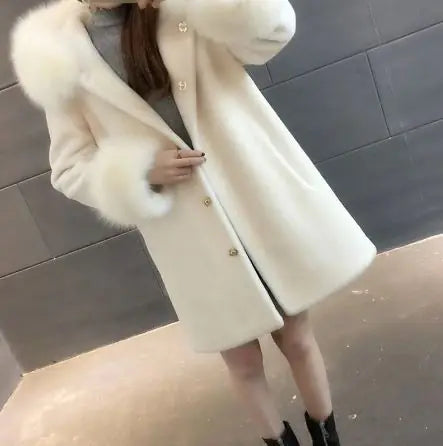 Fox Wool Fur Coat