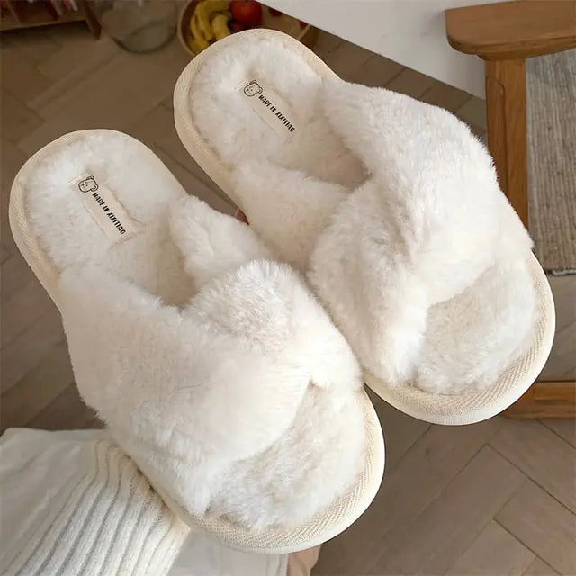 Heart Love  Fur Slippers