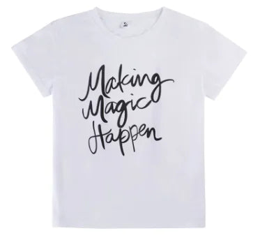 T-shirt Printed Magic Letters