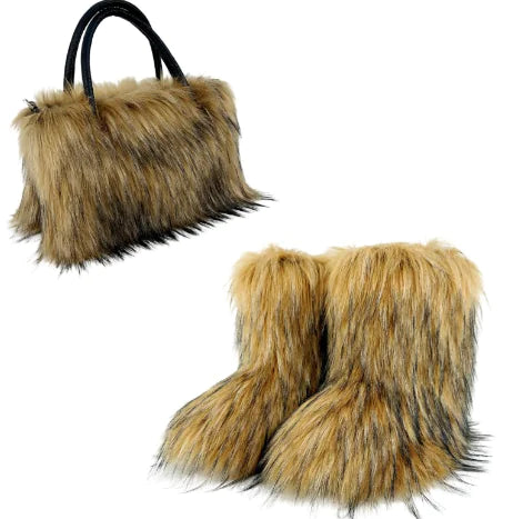 High-texture Raccoon Fur Handbag