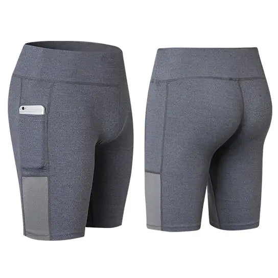 Yoga Shorts Stretchable With Phone Pocket