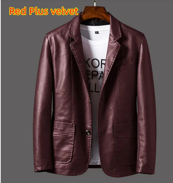 Leather Men's Autumn And Winter Jacket